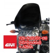 FZ6-N S2 (07-09) - 245A(smoked) + A284A,지비,윈드스크린