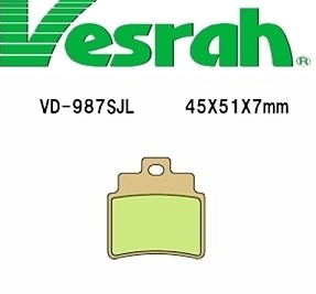 [Vesrah]베스라 VD987JL/SJL- KYMCO GRAND DINK 250,SYM JOYMAX250,GTS300 기타 그 외 기종 -오토바이 브레이크 패드