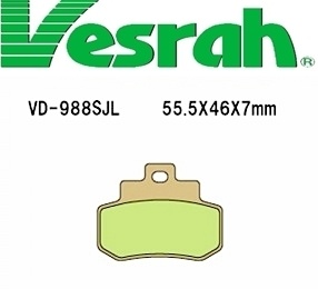 [Vesrah]베스라 VD988JL/SJL - KYMCO GRAND DINK 250(01-10) 기타 그 외 기종 - 오토바이 브레이크 패드