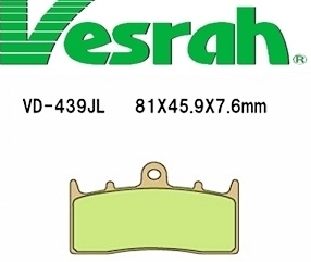 [Vesrah]베스라 VD439JL/SJL- KAWASAKI ZRX,ZRX-II, BMW R850R, R110GS,R1150R, K1200LT, R1200 기타 그 외 기종 -오토바이 브레이크 패드