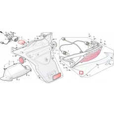 SV125(Q2),SV250(Q3) 윙카렌즈(뒤,투명)