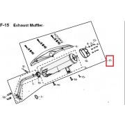 HY125(V) 머플러 ASSY(세트품)