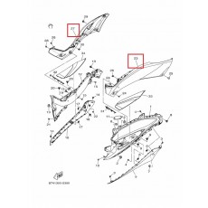 X-MAX300 엑스맥스300 플로어사이드커버(뒤) 좌측 B74-F1711-00 우측 B74-F1721-00