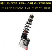 YSS 베스파 GTS 125/300 프론트 쇼바 G TOP 210mm 1개 블랙 로다운25mm P7797