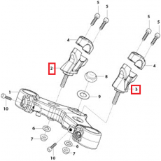 GV125(아퀼라),GV300 (아퀼라) 핸들홀더(로워)