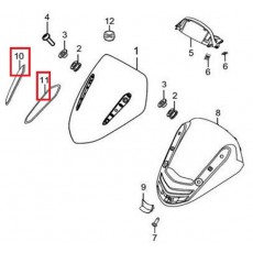 UHR125 바이저커버세트 56332 56342