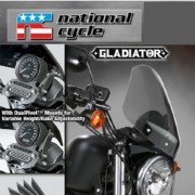 네셔널싸이클(Nationalcycle) Harley davidson(할리데이비슨) 스포스터 Gladiator® Windshield Light Tint Black Mounts(글래디에이터 윈드쉴드) N2714