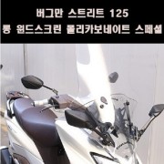 버그만 스트리트 125 롱 윈드스크린 폴리카보네이트 스페셜 P8101