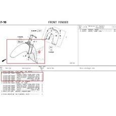 슈퍼커브110(21년~) SUPER CUB110 휀다(앞) 61100-K1M-T00