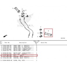 슈퍼커브110 클릭125 비전110 손잡이(좌) 53166-KWB-600