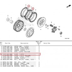 슈퍼커브110(21년~) SUPER CUB110 클러치플레이트(1개) 22321-KE8-000
