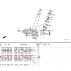 슈퍼커브110(21년~) SUPER CUB110 스티어링헤드더스트씰 53214-GN5-900