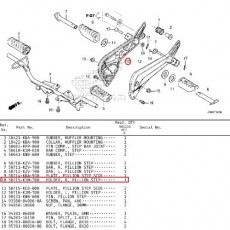 슈퍼커브110(21년~) SUPER CUB110 스텝홀더(뒤) 우측 50715-K1M-T00