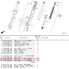 슈퍼커브110(21년~) SUPER CUB110 쇼바(앞)좌측 51500-K1M-K11
